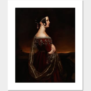 Portrait of a Lady with Pearls by Ary Scheffer Posters and Art